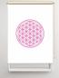 Preview: Rollo Blume des Lebens magenta blanco  - Sichtschutz Extartiqe